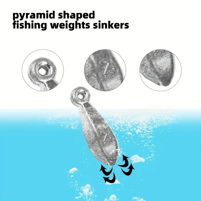 45 pack fishing sinkers set hexagonal teardrop lead weights with swivels 1 8 oz to 2 oz ideal for saltwater and drop shot casting lead material silvery details 2