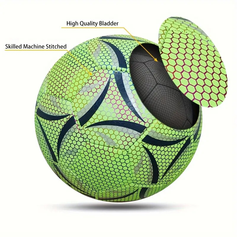 anti slip luminous soccer ball   night training football for indoor and outdoor grass training competition for stocking stuffers details 3