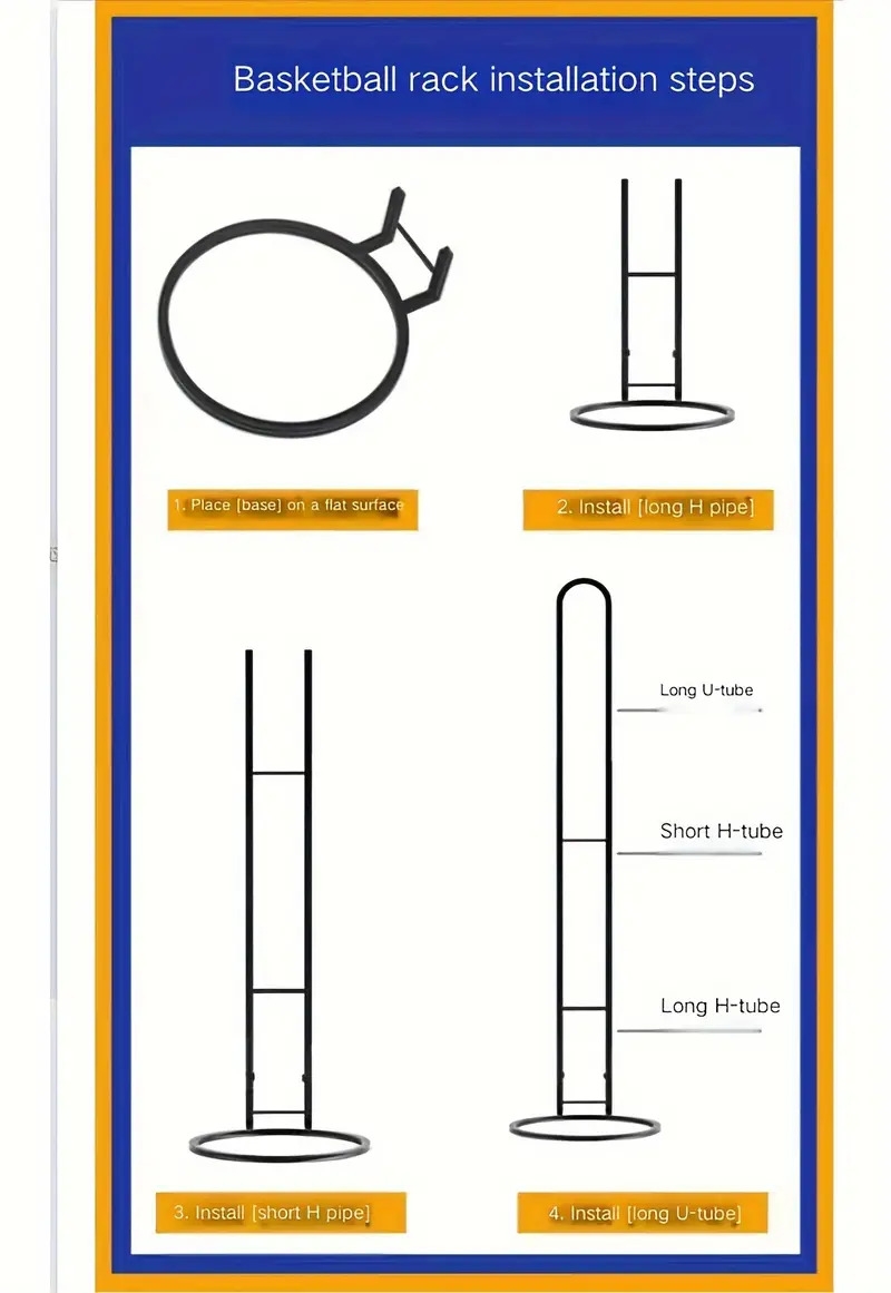 4 tier black   ball organizer versatile storage rack for basketball soccer volleyball more   home gym sports room accessory basketball accessories details 3