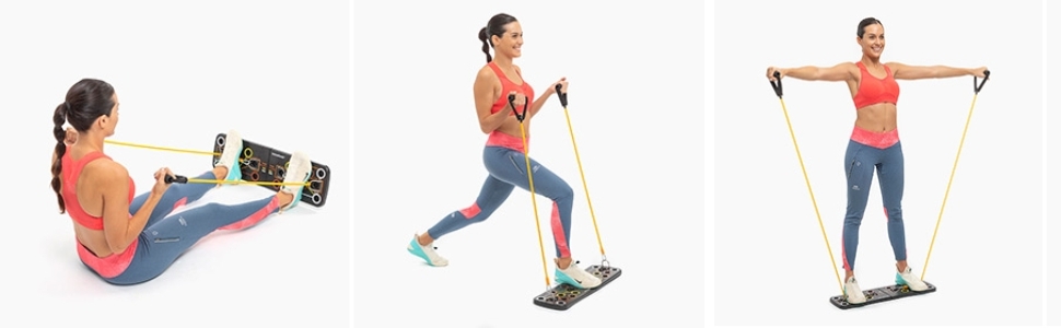 sport, sport à la maison, fitness, caoutchouc d'exercices.