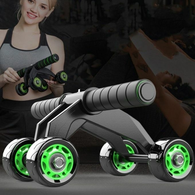 product_image_name-Generic-Balanced 4 Wheel Roller Slide AB Wheel/Wheel Abdominal Exercise Roller + Knee Support-7