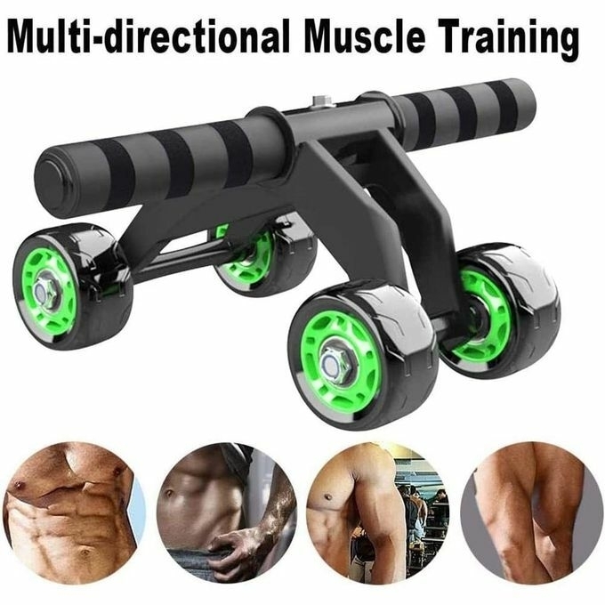 product_image_name-Generic-Balanced 4 Wheel Roller Slide AB Wheel/Wheel Abdominal Exercise Roller + Knee Support-3