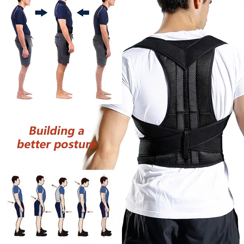mens tight waist trainers back brace posture corrector for women and men back lumbar support shoulder posture support for improve posture provide and back pain relief details 3
