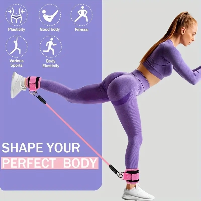 5pcs ankle   bands ankle bands for working out with cuffs   bands for leg butt training ankle straps with exercise bands details 0