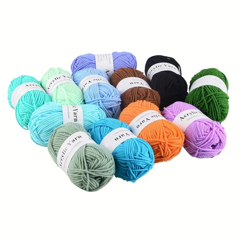 12 24 53pcs hand knitting   acrylic yarn crocheting line for sweater scarf hat diy handmade amugrumi thread details 8