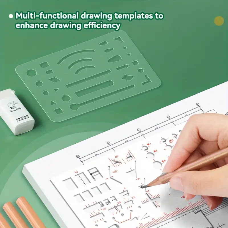 kit and cad multifunctional measuring set for and steel for and sketching 6