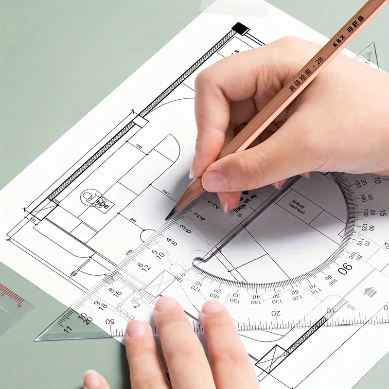 kit and cad multifunctional measuring set for and steel for and sketching 5