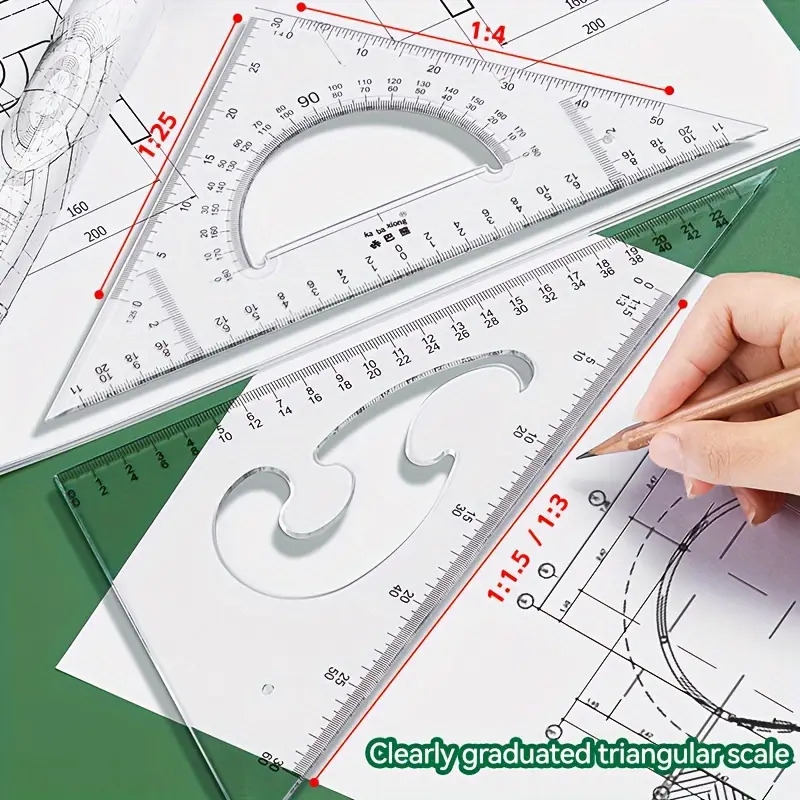kit and cad multifunctional measuring set for and steel for and sketching details 8
