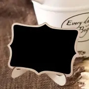 22pcs迷你木制黑板标牌，带支架，复古展示，用于婚礼，生日，舞会，派对，假期，质朴的桌号家居装饰，带2支液体笔和10个黑色标签 详情 7