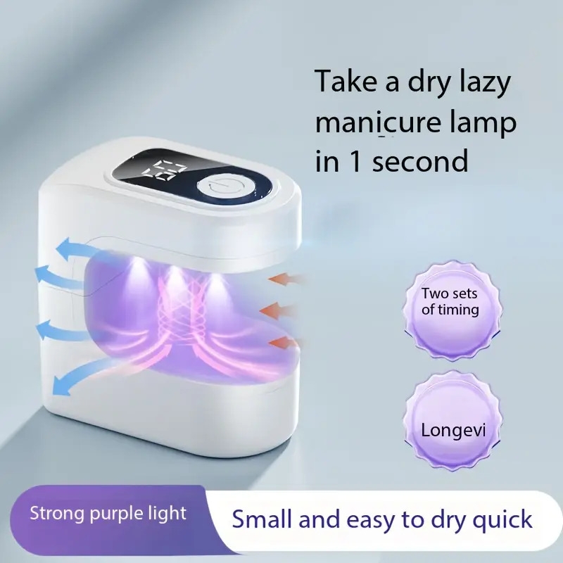 feiyba 迷你手持指甲美容灯 - 无线凝胶抛光灯，带数字显示屏，usb 可充电，紧凑便携设计，适用于美甲和修脚 - 高品质女士礼物，指甲美容配件，美甲照明，精致美容工具，现代美容工具，易用界面，耐用结构 2