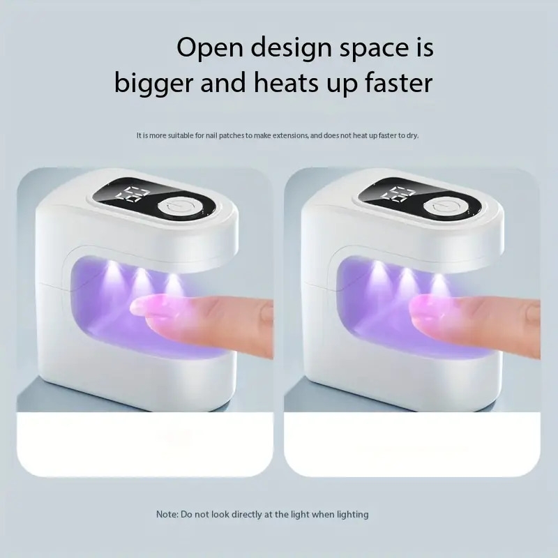 feiyba 迷你手持指甲美容灯 - 无线凝胶抛光灯，带数字显示屏，usb 可充电，紧凑便携设计，适用于美甲和修脚 - 高品质女士礼物，指甲美容配件，美甲照明，精致美容工具，现代美容工具，易用界面，耐用结构 1