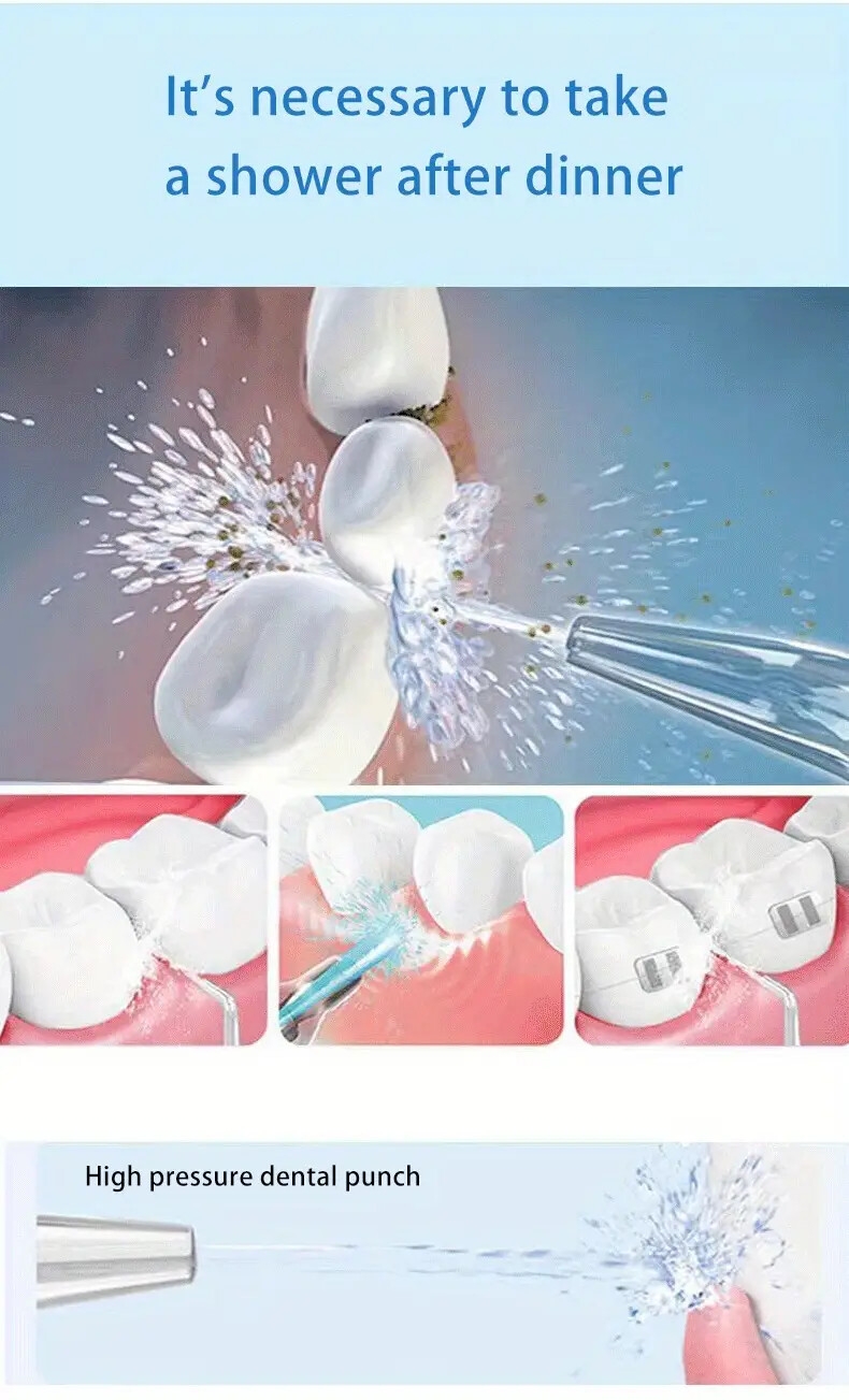 cordless oral irrigator portable dental flosser for men and women no charging required perfect for travel ideal gift for fathers day and mothers day details 2