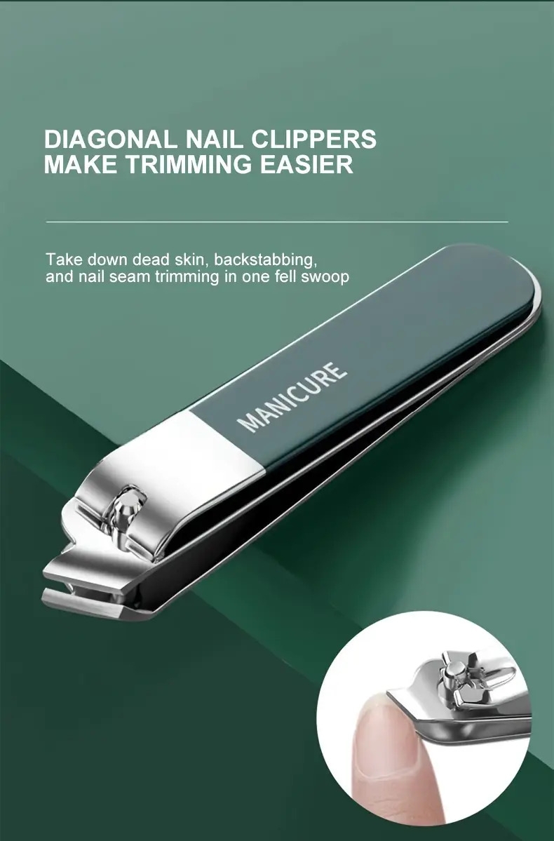 10 in 1 manicure set   nail clipper kit manicure professional manicure pedicure set mens accessories   set nail grooming kit present for men husband boyfriend parent details 3