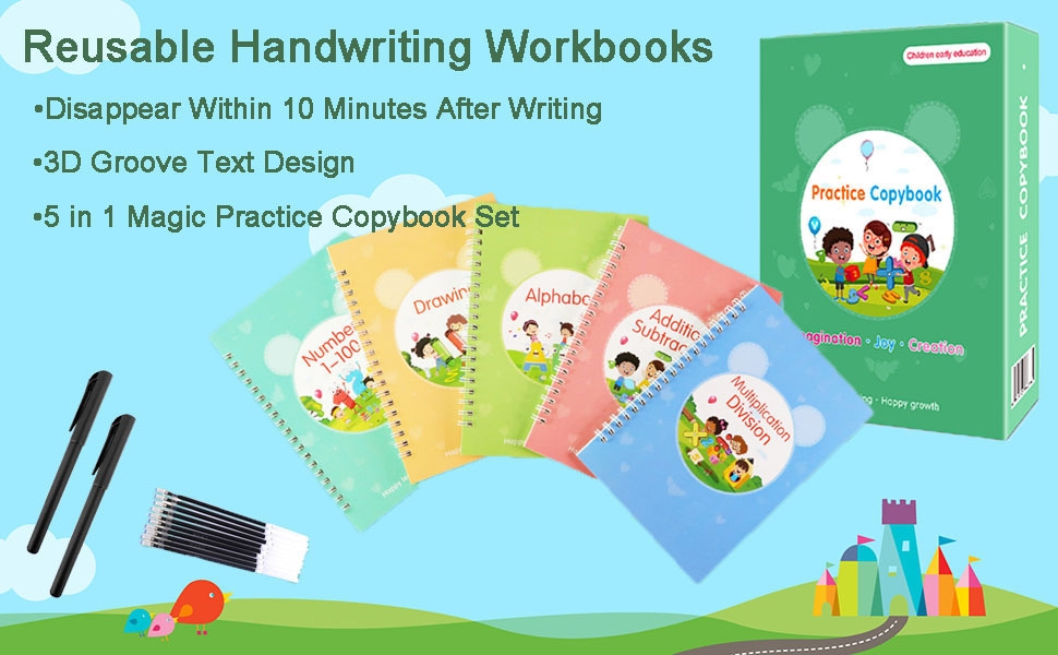 grooved handwriting book