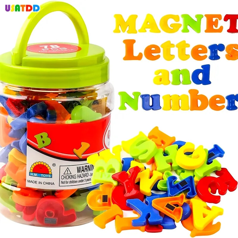 alphabet with magnetic letters and numbers colorful numbers and letters refrigerator magnets vocabulary education toy set learning spelling and counting game   0
