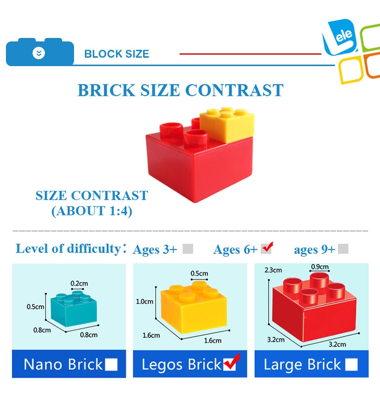 Lele Brother Cheap Gift Construction Team 6-in-1 Mini Truck Crane City Engineering Block Toy