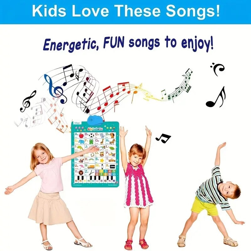 audio wall chart early education toys abc letters numbers scales music talking posters best gifts for preschool educational toys for boys and girls christmas and halloween gift details 4