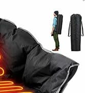 Chaise de camping chauffante surdimensionnée ABORON, chaise pliante à coussin chauffant portable à trois modèles, D...