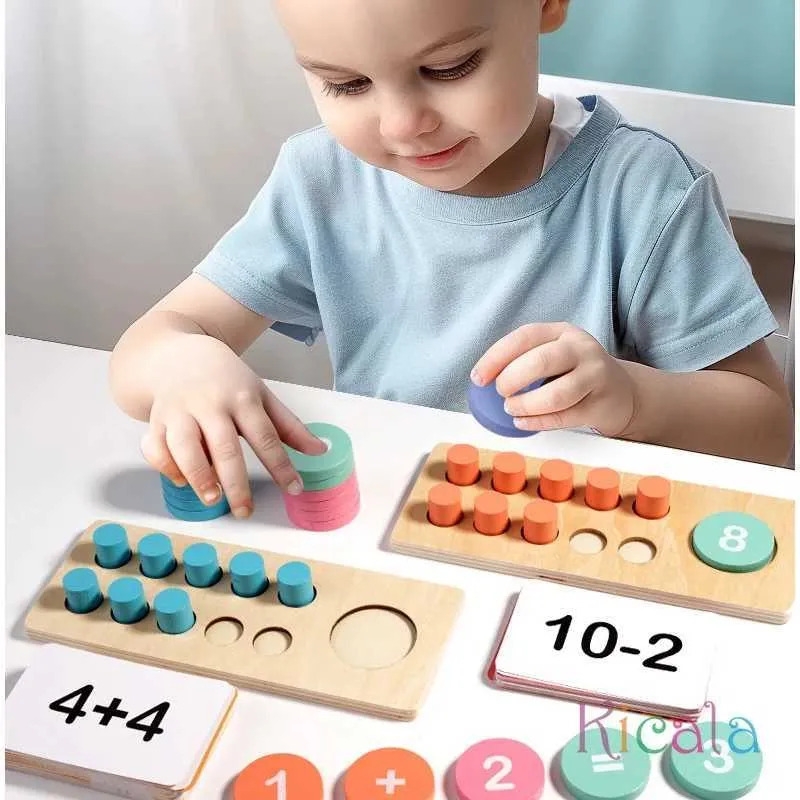 Kids Math Arithmetic Wooden Digital Decomposition Arithmetic Montessori Games Baby Early Learning Education ToysXJ241212