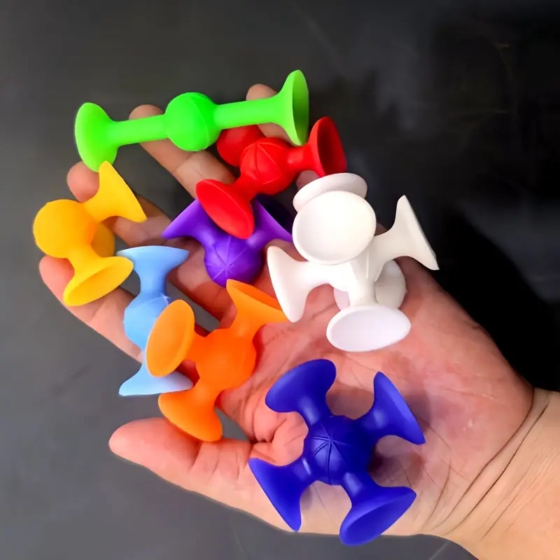 40件彩色硅胶吸盘积木套装,建筑感官玩具,旅行玩具,窗户玩具,感恩节圣诞节生日派对礼物 - 无需电池,适合万圣节、圣诞节活动及派对用品 商品详情 7