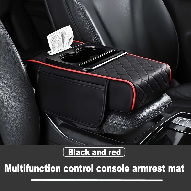 七款颜色 汽车中控扶手垫汽车控制台扶手座椅箱垫枕头套车辆保护模型，汽车扶手箱保护垫车辆通用易安装汽车中控手箱防滑增加 3