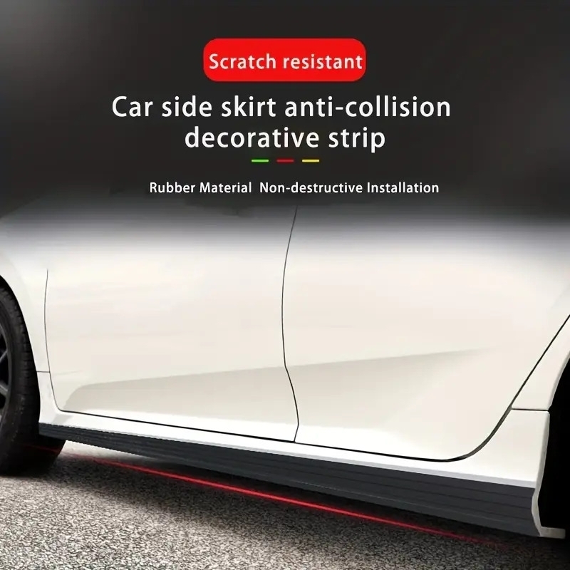 汽车侧裙 防撞杆 门裙边 防摩擦 装饰杆 改良盾牌 美化 生锈橡胶条划痕 详情 0