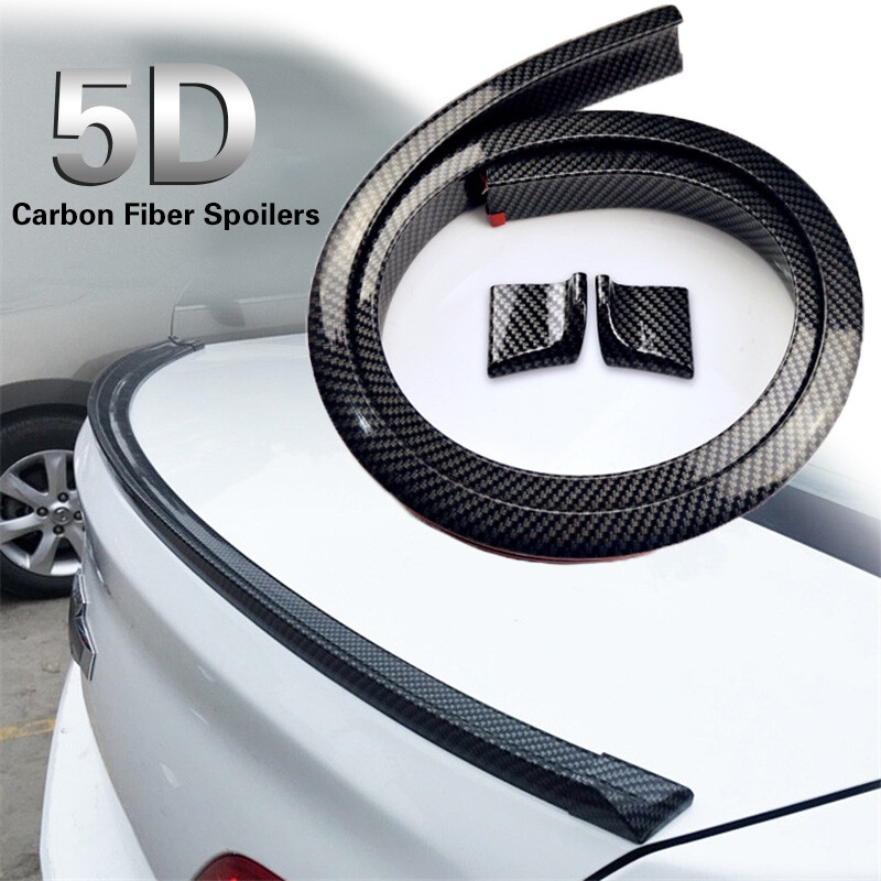 Applicable Becquet arrière de voiture en Fiber de carbone noire