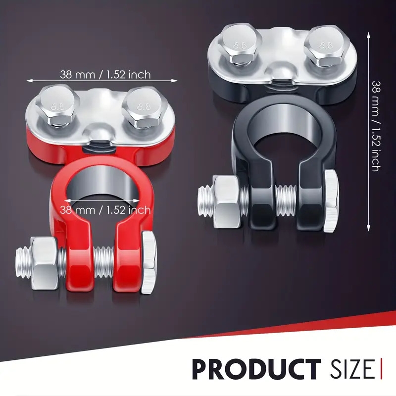 8pcs car battery terminal connector with gasket galvanized top post terminal anti corrosion gasket replacement clips for boat rv car details 4