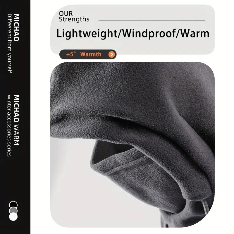 winter windproof face mask headgear cycling cap plush fleece scarf beanie for men women 5