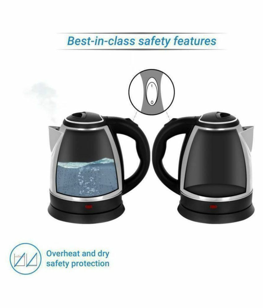 Gi-Shop E-10 1,8 Litres 1500 Watts Bouilloire Électrique en Acier Inoxydable