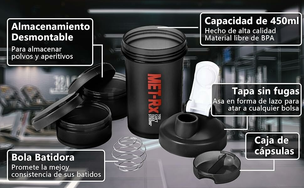 Bouteille shaker pour protéines