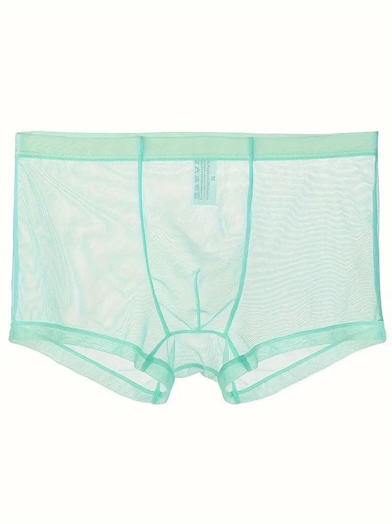 mens see through flat corner underwear made of thin mesh featuring a four corner design details 1