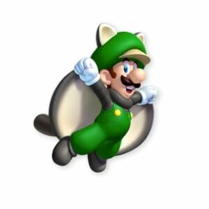 Séquence montrant un personnage animé de Luigi tiré des jeux Mario dans différentes poses d'action sur fond blanc.
