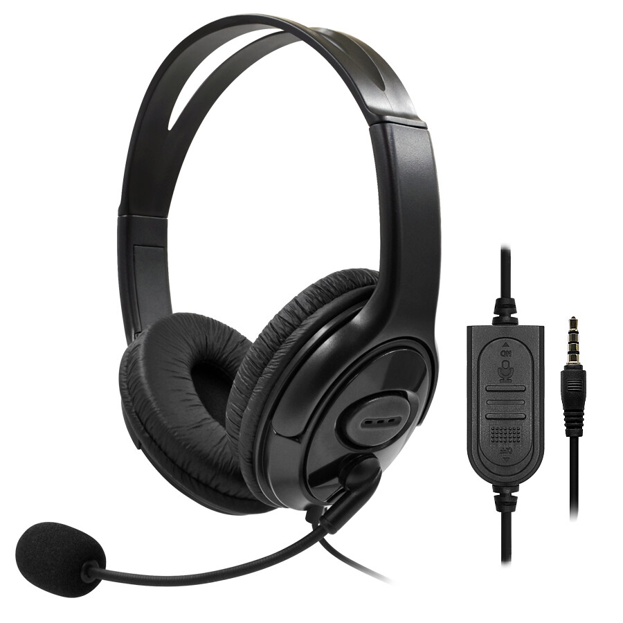 Offre Spéciale casque de jeu filaire P4/P5 tête stéréo 3.5mm montée avec microphone matière plastique durable