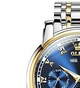 Montres mécaniques automatiques pour hommes OLEVS Robe de luxe Étanche Remontage automatique Phase de lune Chronogr...