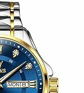 Montres étanches pour hommes OLEVS Montres-bracelets chronographes étanches en acier inoxydable Montres habillées de luxe ...