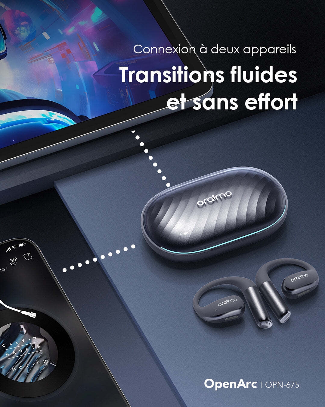 Écouteurs OpenArc avec connexion double appareil