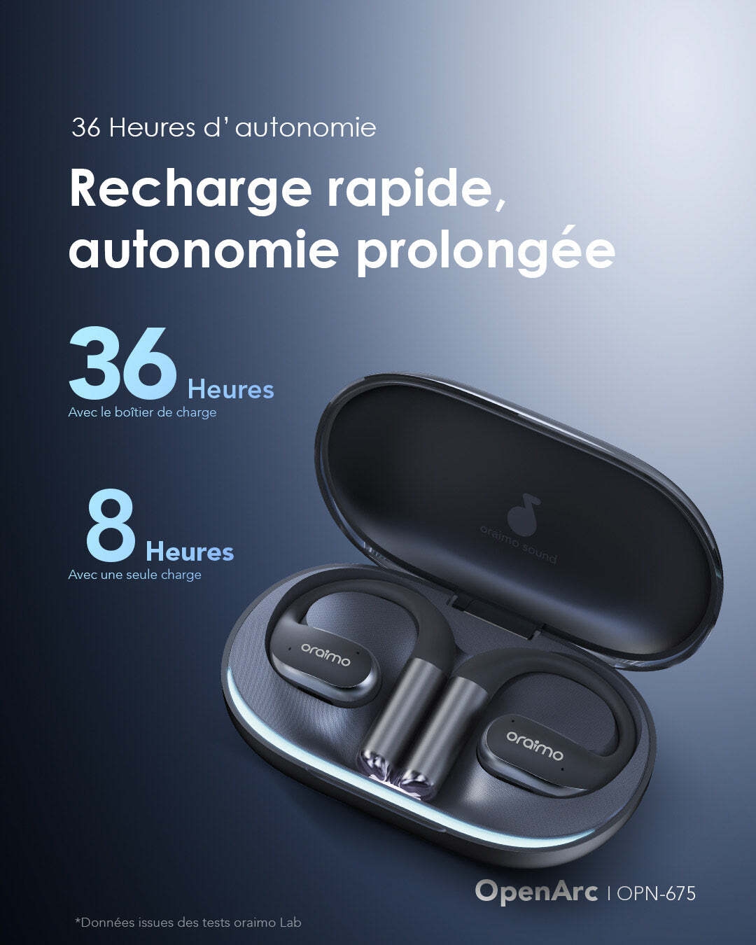 Écouteurs OpenArc avec 36 heures d’autonomie
