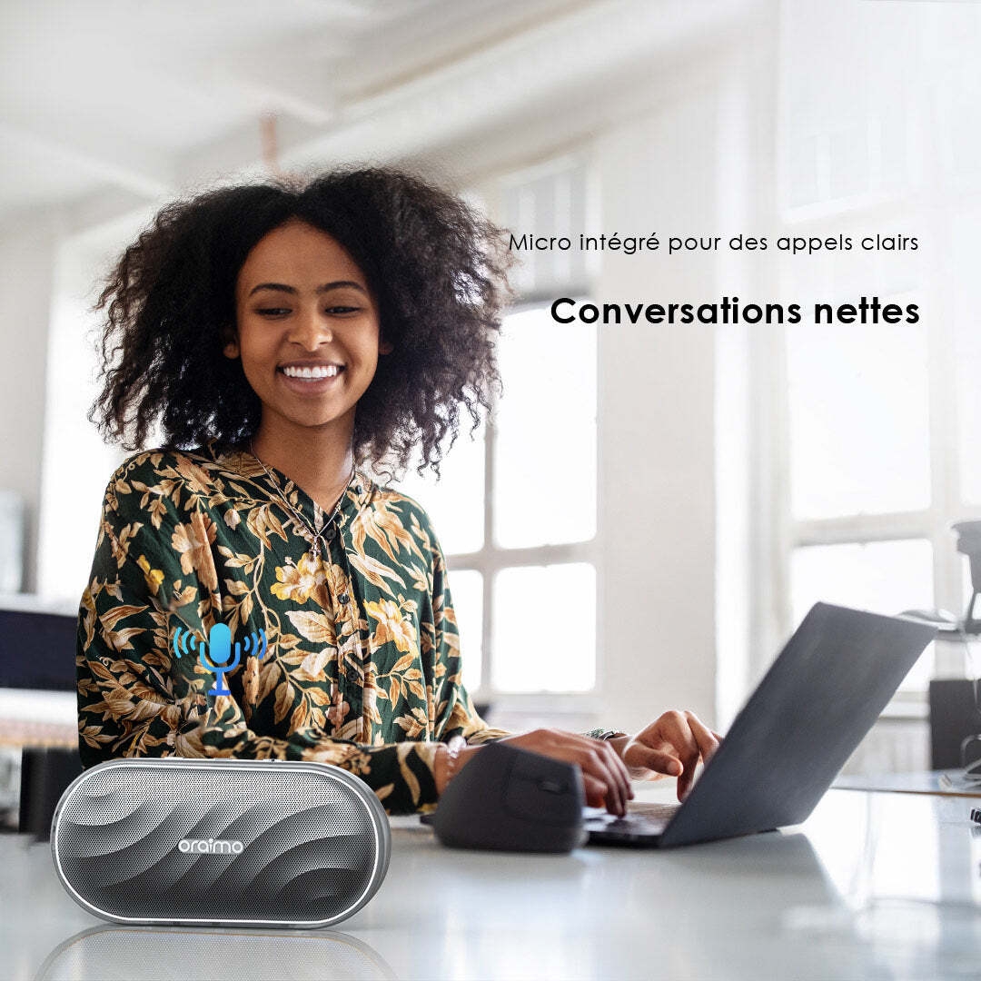 Enceinte oraimo SpaceBox micro réduction de bruit appels