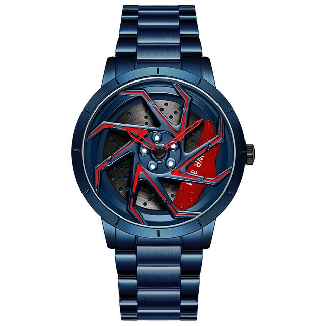 Montre-bracelet de sport automobile Fast & Furious jante en alliage cadran rotatif automatique à quartz - Image 13 de 19