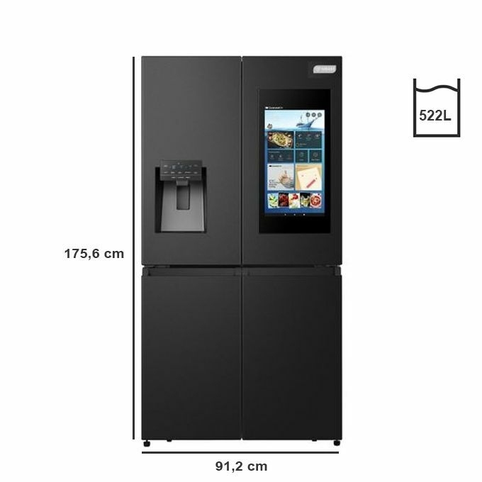 product_image_name-SMART TECHNOLOGY-Réfrigérateur Smart Américain - STR-688WIH – 522 L – 4 Portes – Gris - Garantie 12 Mois-1