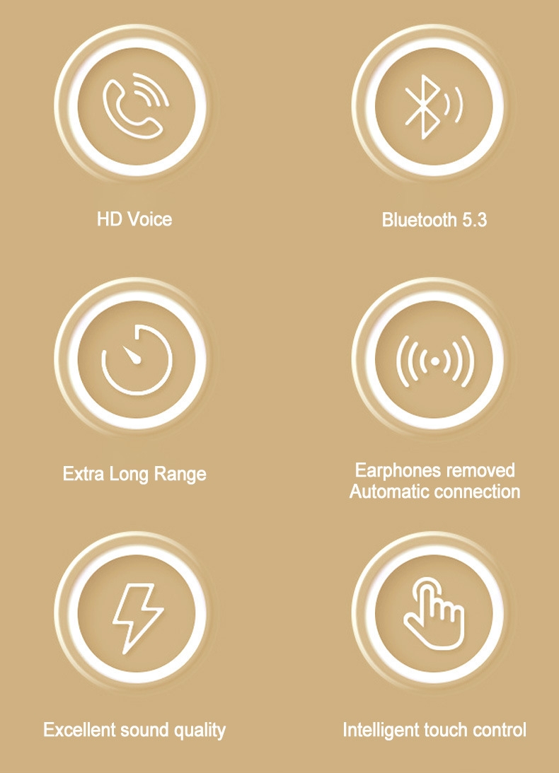 Écouteurs sans Fil Pro 5s à Prix d'Usine, Logo Personnalisé, Conception Ouverte pour Filles, Basses Profondes, Recharge Type-C Élégante