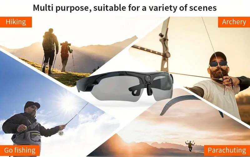 High quality smart glasses with camera fashion  HD 1080P Video Sunglasses Sports Glasses for Outdoor Cycling