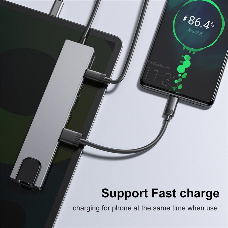 Wiwu — hub Usb 8-en-1, adaptateur multifonction, pour MacBook Pro et ordinateur portable Windows