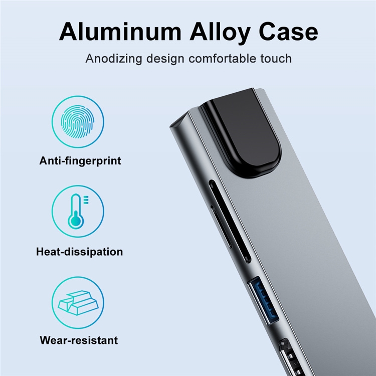 Wiwu — hub Usb 8-en-1, adaptateur multifonction, pour MacBook Pro et ordinateur portable Windows