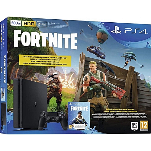 console ps4 slim hdr 500 go noir une manette jeu fortnite - autocollant pour manette ps4 fortnite