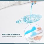 product_image_name-Generic-1pc Imperméable Protège-matelas Respirant Silencieux Housse De Matelas, Couleur Unie Drap-housse Pour Chambre Dortoir (taie D'oreiller Non Incluse)-4