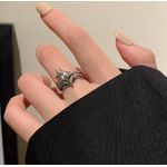 product_image_name-Fashion-WIFINIT Bague ouverte neutre Asterism, Bague de couple féminine ajustable Ins personality-2