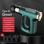 product_image_name-Generic-Pistolet fascia électrique à écran LCD, pistolet de massage pour les muscles, 32 vitesses, 4 têtes - Vert-7