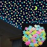 product_image_name-Generic-Autocollants lumineux étoiles PVC pour décoration murale fluorescente dans l'obscurité-1